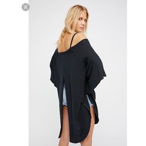 FREE PEOPLE- Paradise Tunic top Black Large